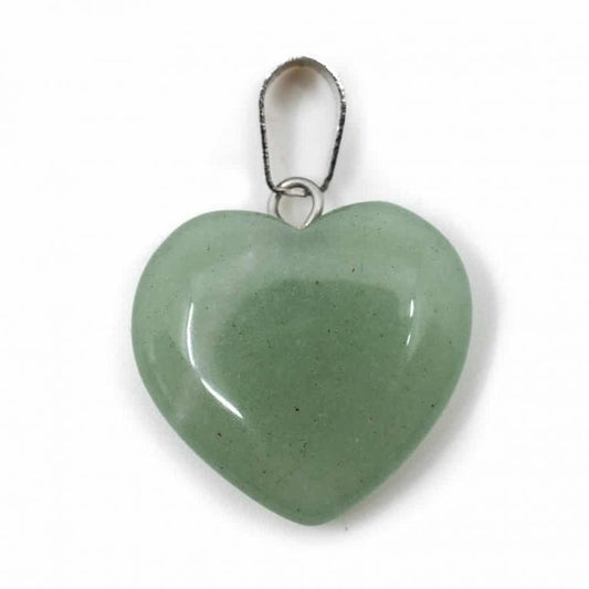 Edelsteen hanger voor ketting groene aventurijn edelsteenhartvorm - Mindfulshop - groen