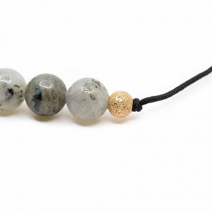Edelsteen armband labradoriet verstelbaar - Mindfulshop - grijs