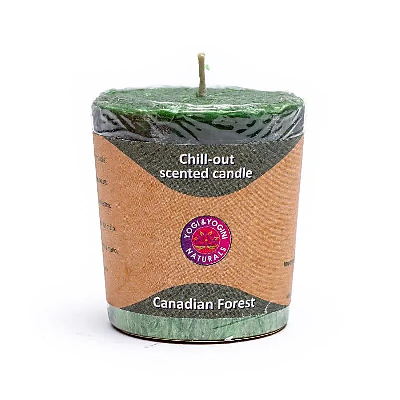 Geurkaars chill-out canadian forest - Yogi & Yogini - groen