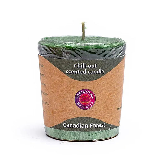 Geurkaars chill-out canadian forest - Yogi & Yogini - groen