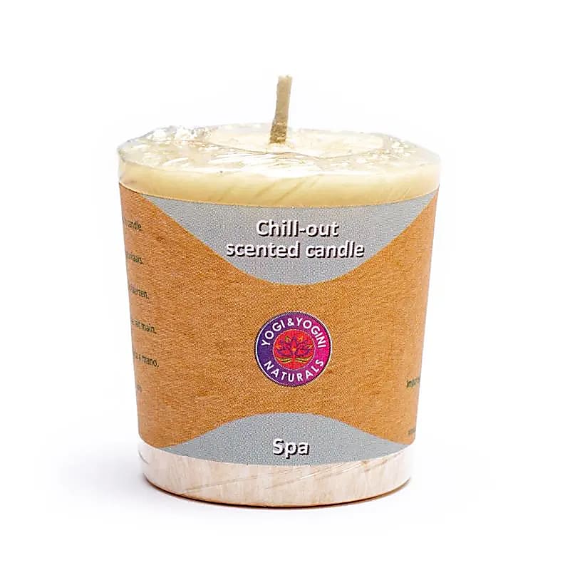 Geurkaars chill-out spa - Yogi & Yogini - wit
