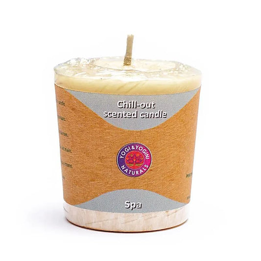 Geurkaars chill-out spa - Yogi & Yogini - wit