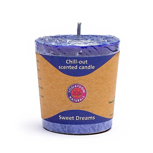 Geurkaars chill-out sweet dreams - Yogi & Yogini - blauw