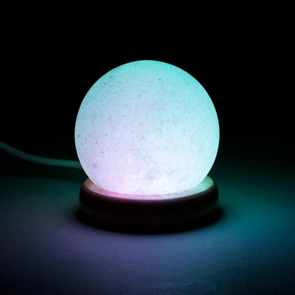 Zoutlamp bol mood mini (450 gr) usb + led - Mindfulshop - wit