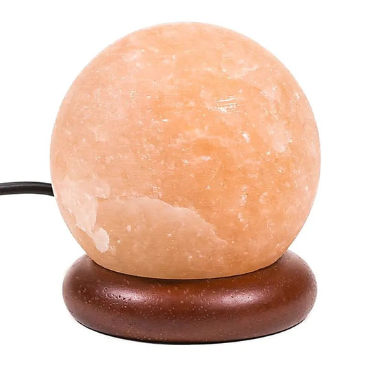 Zoutlamp bol mini (450 gr) usb + led - Mindfulshop - oranje