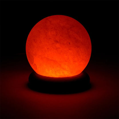 Zoutlamp bol mini (450 gr) usb + led - Mindfulshop - oranje