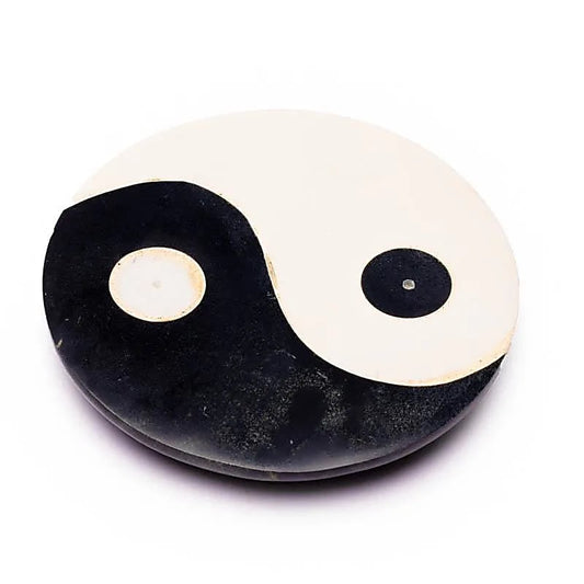 Wierookhouder yin yang - Mindfulshop - zwart / wit