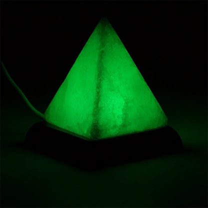 Zoutlamp piramide mood mini (400 gr) usb + led - Mindfulshop - wit