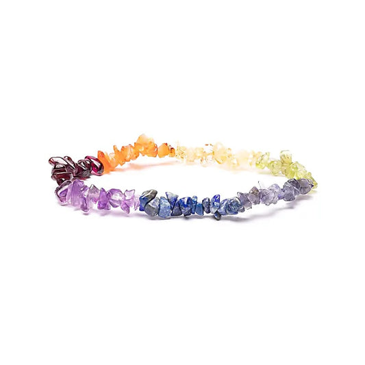 Edelsteen armband chakra chips - Mindfulshop - multicolor