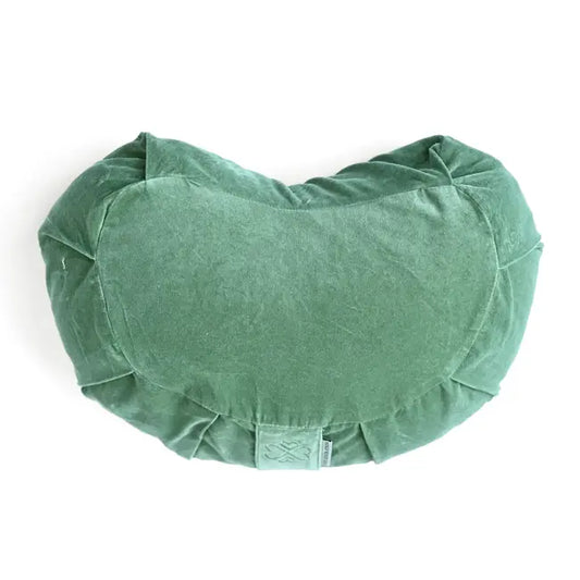 Meditatiekussen halve maan velvet - Love Generation - sea green
