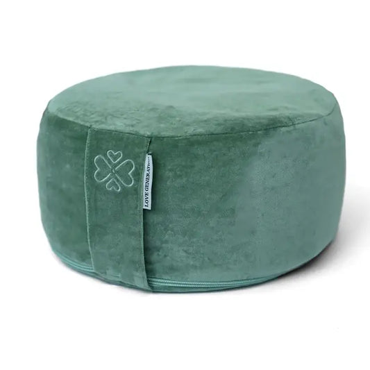 Meditatiekussen rond velvet - Love Generation - sea green