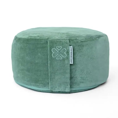 Meditatiekussen rond velvet - Love Generation - sea green