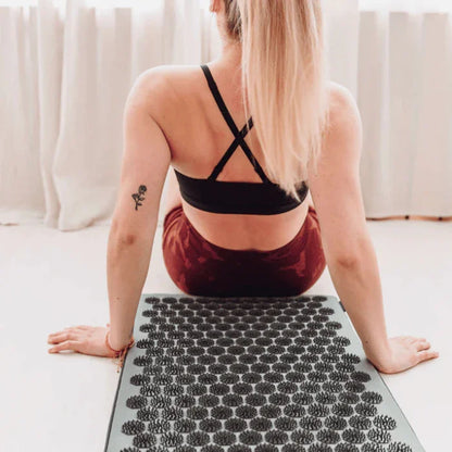 Spijkermat Eco - Flowee - groen / grijs - The Mindfulshop