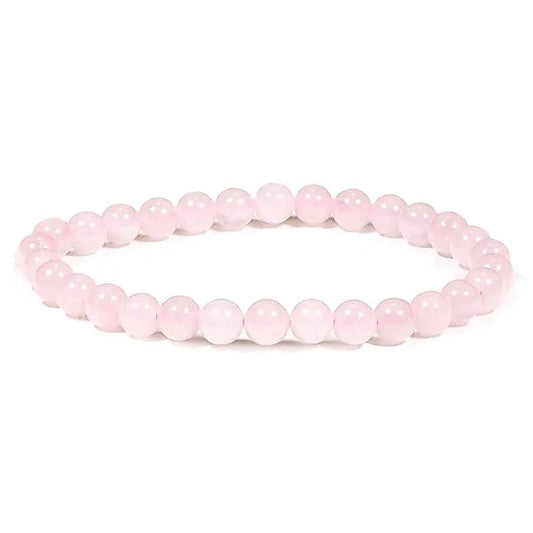 Edelsteen armband rozenkwarts 5mm - Mindfulshop - roze