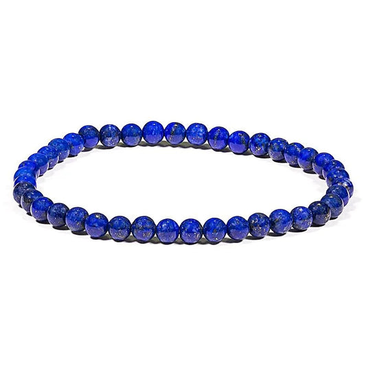 Edelsteen armband lapis lazuli 4mm - Mindfulshop - blauw