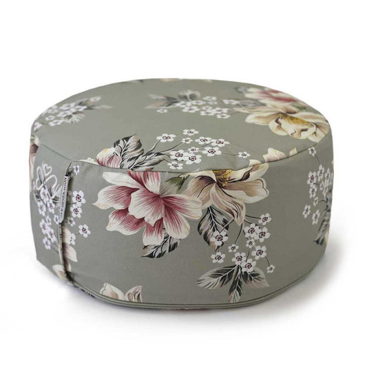 Meditatiekussen rond print - Love Generation - vintage flowers