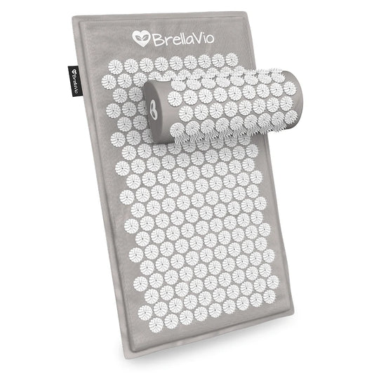 Spijkermat set met kussen - BrellaVio - grijs