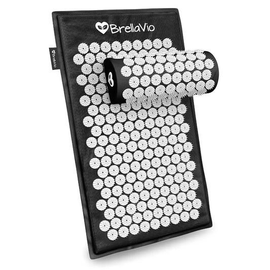 Spijkermat set met kussen - BrellaVio - zwart
