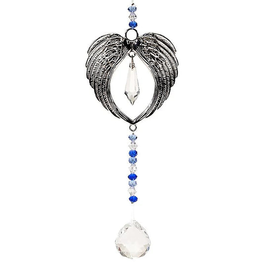 Regenboogkristal feng shui hanger met engelenvleugels