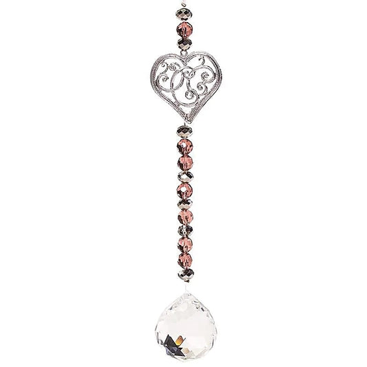 Regenboogkristal feng shui hanger met hartje