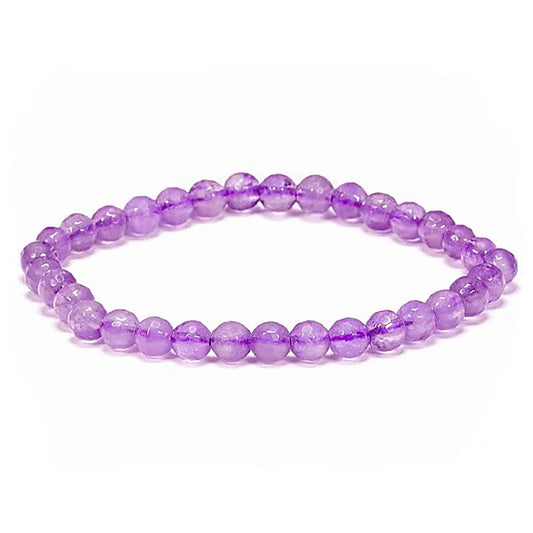 Edelsteen armband amethist facet 6mm - Mindfulshop - paars