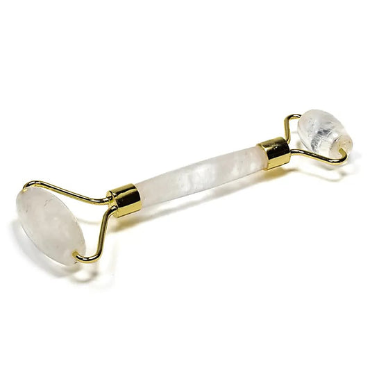 Massage roller bergkristal - Mindfulshop - wit