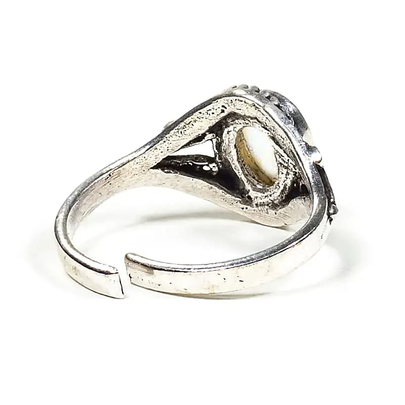 Ring edelsteen bergkristal verstelbaar - Mindfulshop - zilver