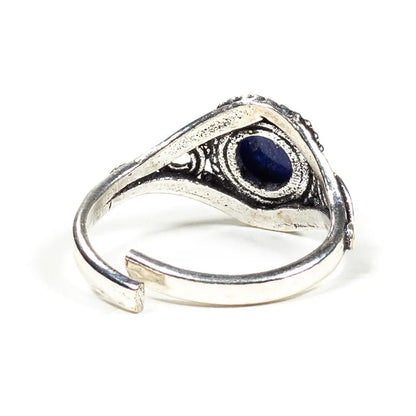 Ring edelsteen lapis lazuli verstelbaar - Mindfulshop - zilver