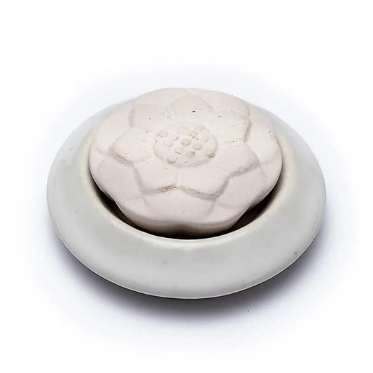 Geursteen lotus - Mindfulshop - wit