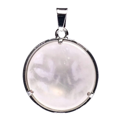 Edelsteen hanger voor ketting meditatie lotus met rozenkwarts - Mindfulshop - zilver