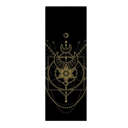 Yogamat Sacred print extra dik 6 mm - Love Generation - zwart / goud