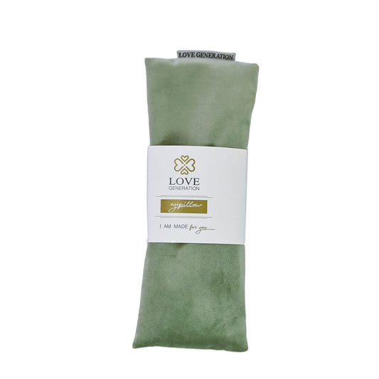 Oogkussen velvet met lavendel - Love Generation - sage