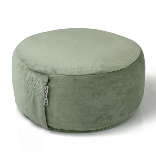 Meditatiekussen rond velvet - Love Generation - sage