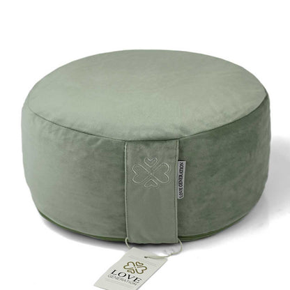 Meditatiekussen rond velvet - Love Generation - sage