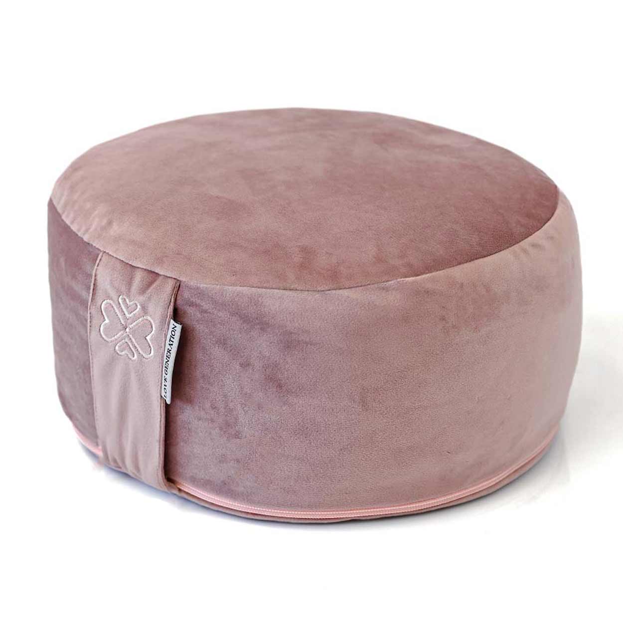 Meditatiekussen rond velvet - Love Generation - pale pink