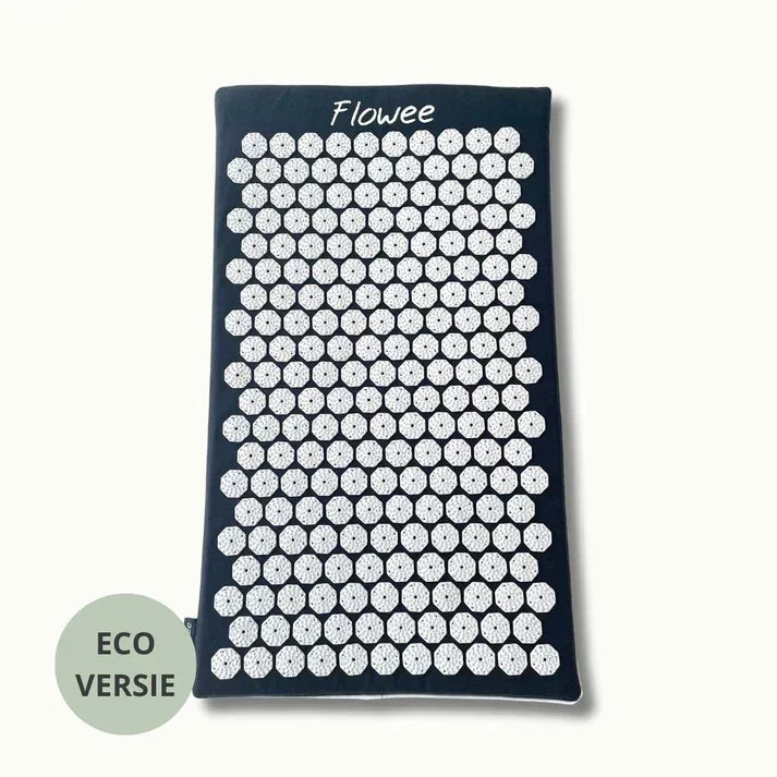 Spijkermat Eco - Flowee - grijs / wit - The Mindfulshop