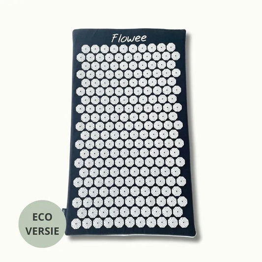 Spijkermat Eco - Flowee - grijs / wit - The Mindfulshop