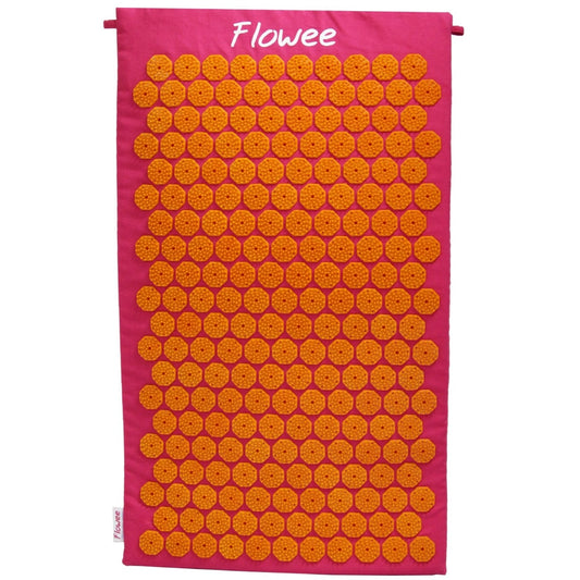 Spijkermat - Flowee  - fuchsia / oranje