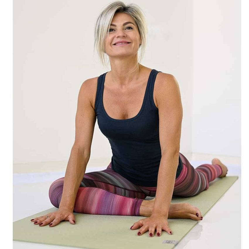 Yogamat extra lang en dik 6 mm - Love Generation - sage