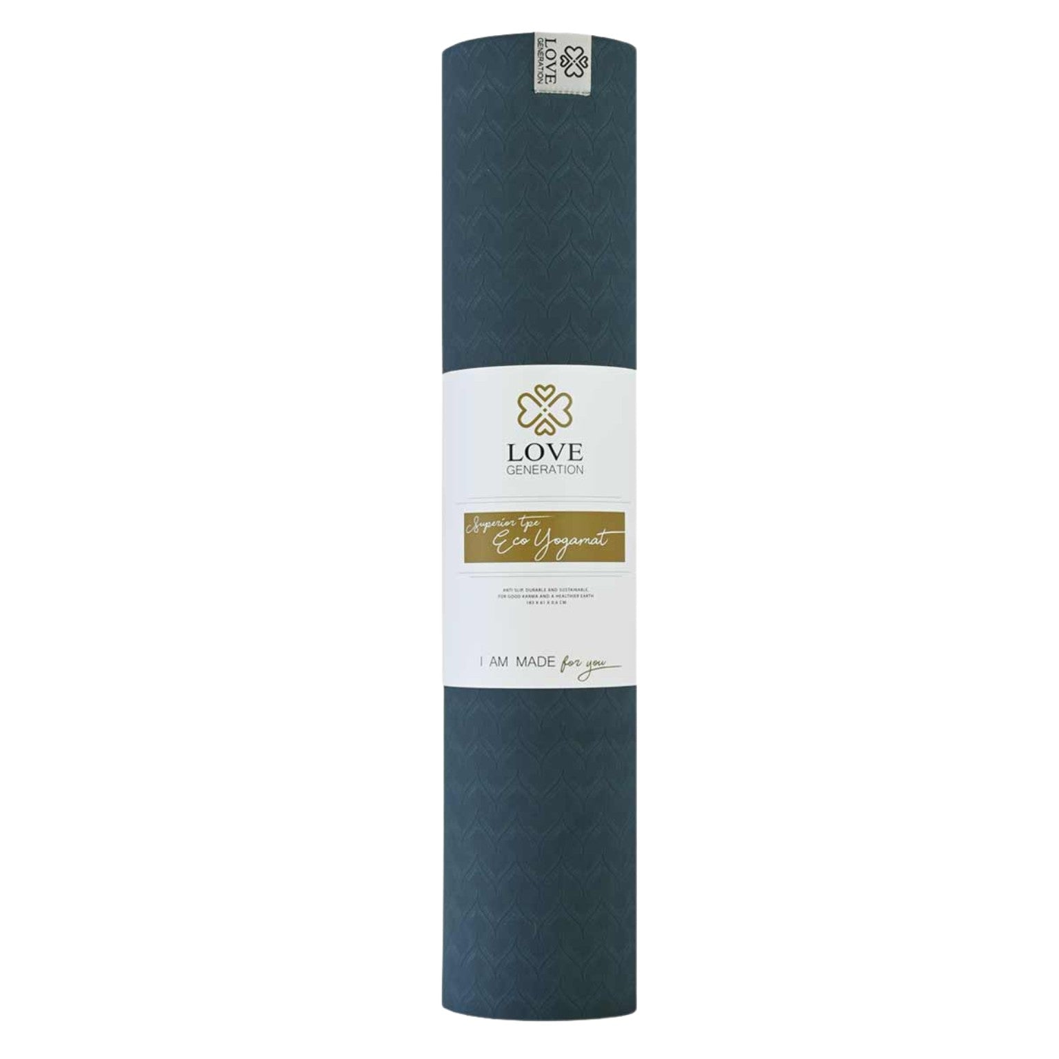 Yogamat superior TPE Eco 6 mm - Love Generation - brilliant blue