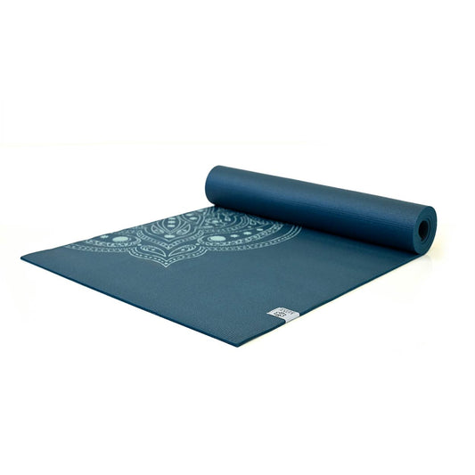 Yogamat Mystical print extra dik 6 mm - Love Generation - donkerblauw