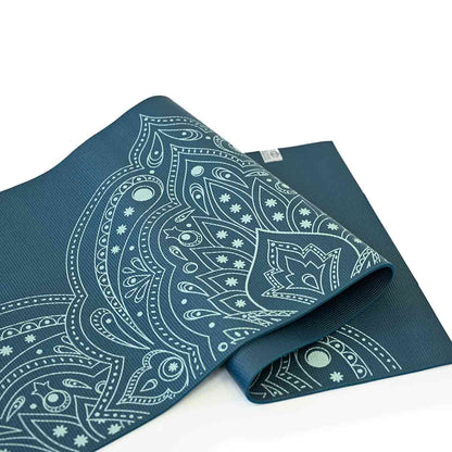 Yogamat Mystical print extra dik 6 mm - Love Generation - donkerblauw