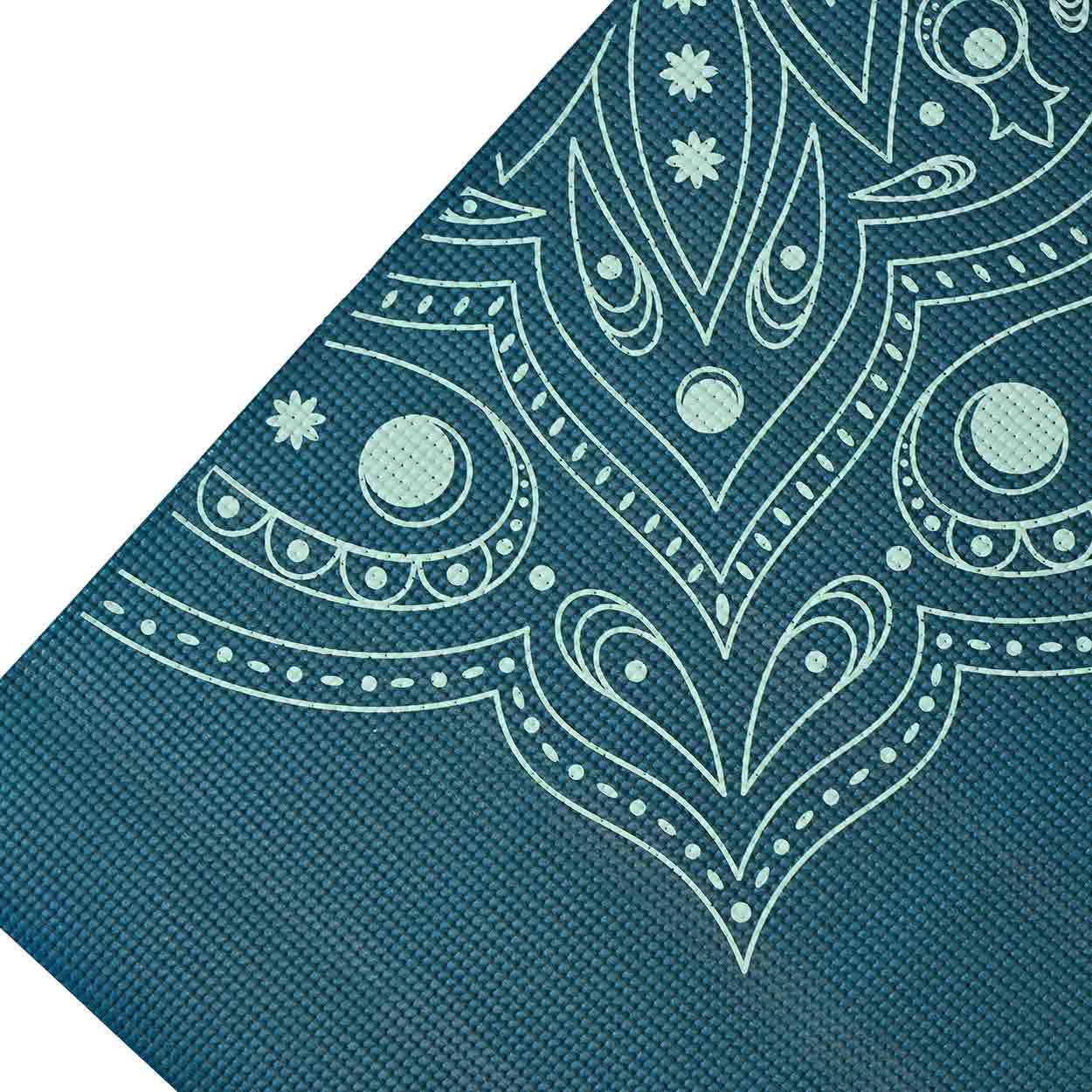 Yogamat Mystical print extra dik 6 mm - Love Generation - donkerblauw