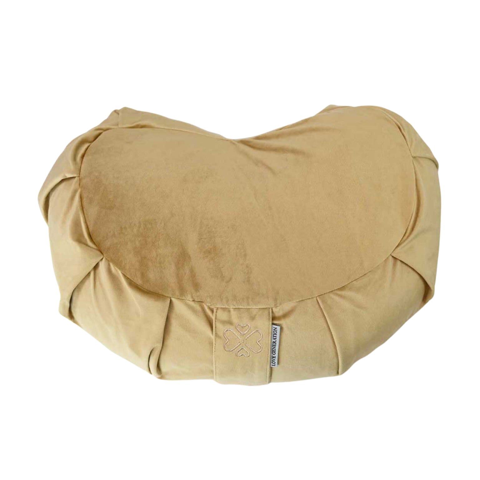 Meditatiekussen halve maan velvet - Love Generation - glamorous gold