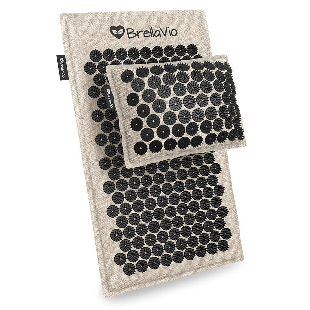 Spijkermat set 2.0 met kussen - BrellaVio - beige