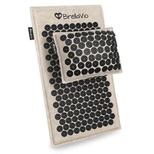Spijkermat set 2.0 met kussen - BrellaVio - beige