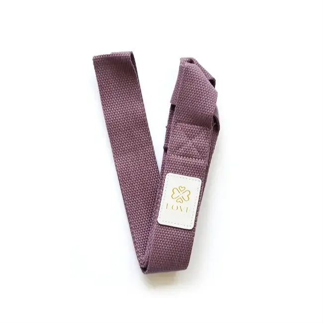 Yogamat draagriem - Love Generation - Aubergine paars - The Mindfulshop