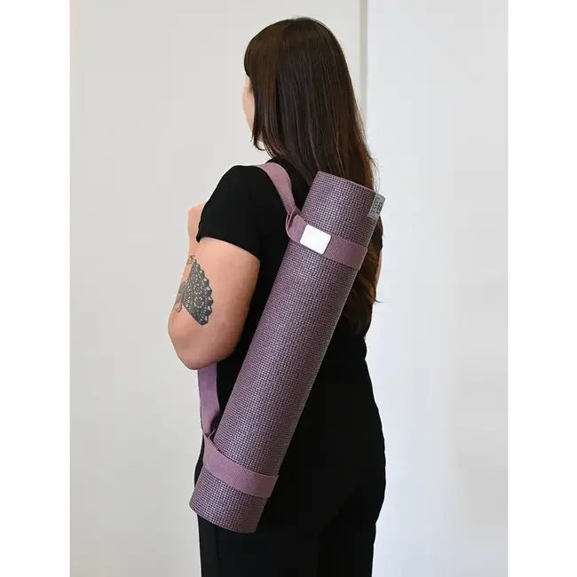 Yogamat draagriem - Love Generation - Aubergine paars - The Mindfulshop