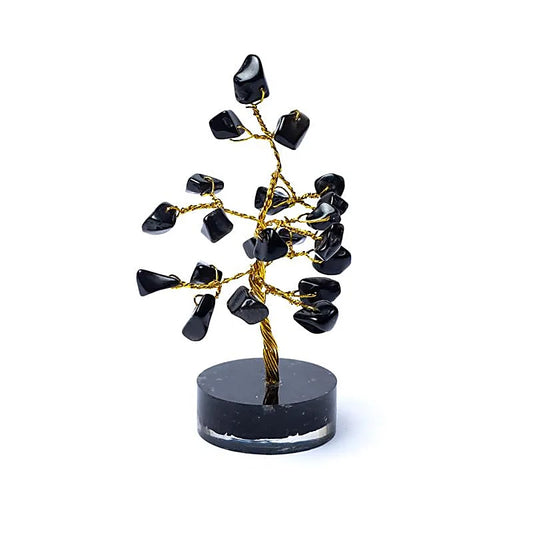 Edelsteenboom zwarte agaat - Mindfulshop - zwart