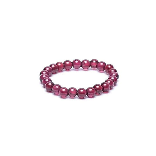 Edelsteen ring elastisch granaat - Mindfulshop - bordeaux